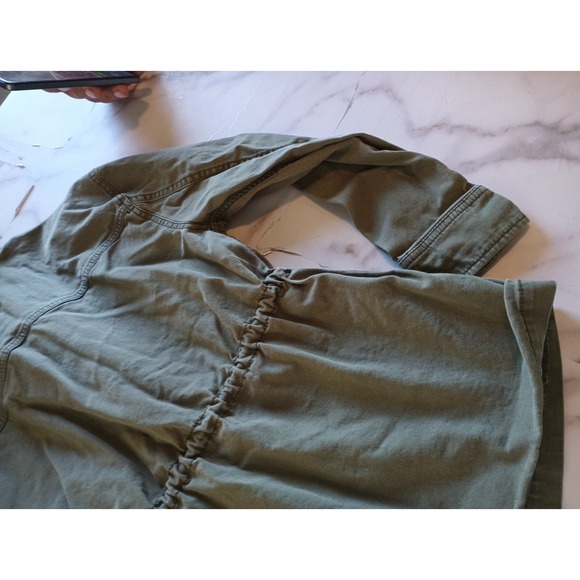 Old Navy Women's Green Cargo Jacket Military Style Size XS Lightweight Utility - Picture 15 of 16